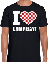 Carnaval I love Lampegat t-shirt zwart voor heren L