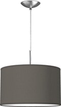 Home Sweet Home hanglamp Bling - verlichtingspendel Tube Deluxe inclusief lampenkap - lampenkap 35/35/21cm - pendel lengte 100 cm - geschikt voor E27 LED lamp - antraciet