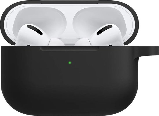 Housse pour Apple AirPods Pro Housse en silicone - Noir | bol.com