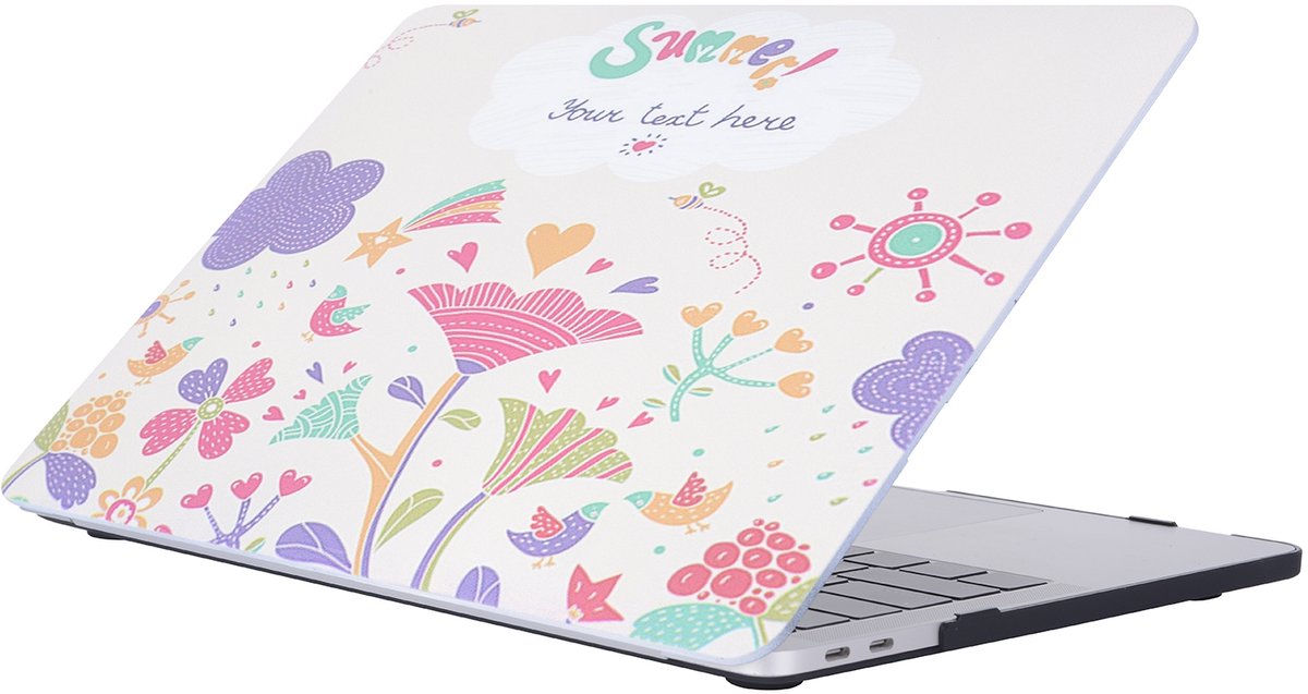 Mobigear Laptophoes geschikt voor Apple MacBook Pro 15 Inch (2016-2019) Hoes Hardshell Laptopcover MacBook Case | Mobigear Flowers - Model 29 - Model A1707 / A1990