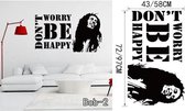 3D Sticker Decoratie Bob Marley Quotes Wall Sticker Vinyl Wall Decals Quotes Poster Wall Art Wallpaper Wall Stickers Home Decoration - Bob2 / Large