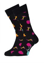 Happy Socks Apple Sokken - Zwart/Multi - Maat 41-46