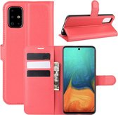 Book Case - Samsung Galaxy A71 Hoesje - Rood