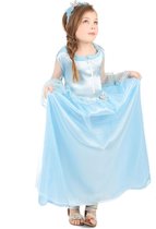 LUCIDA - Blauwe prinses carnavalskleding voor meisjes - L 128/140 (10-12 jaar)