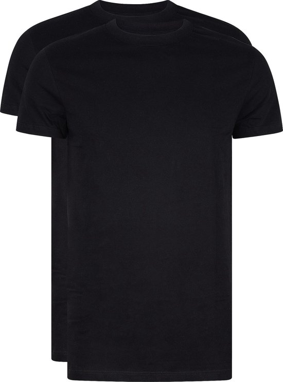 RJ Bodywear Everyday - Amsterdam - 2-pack - T-shirt O-hals breed - zwart