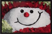Deurmat kerst sneeuwpop Wasbaar 30°C 40x60 cm