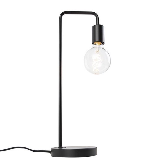 QAZQA facil - Moderne Tafellamp - 1 lichts - H - Zwart - Woonkamer | Slaapkamer | Keuken