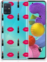 Geschikt voor Samsung Galaxy A51 TPU bumper Lipstick Kiss