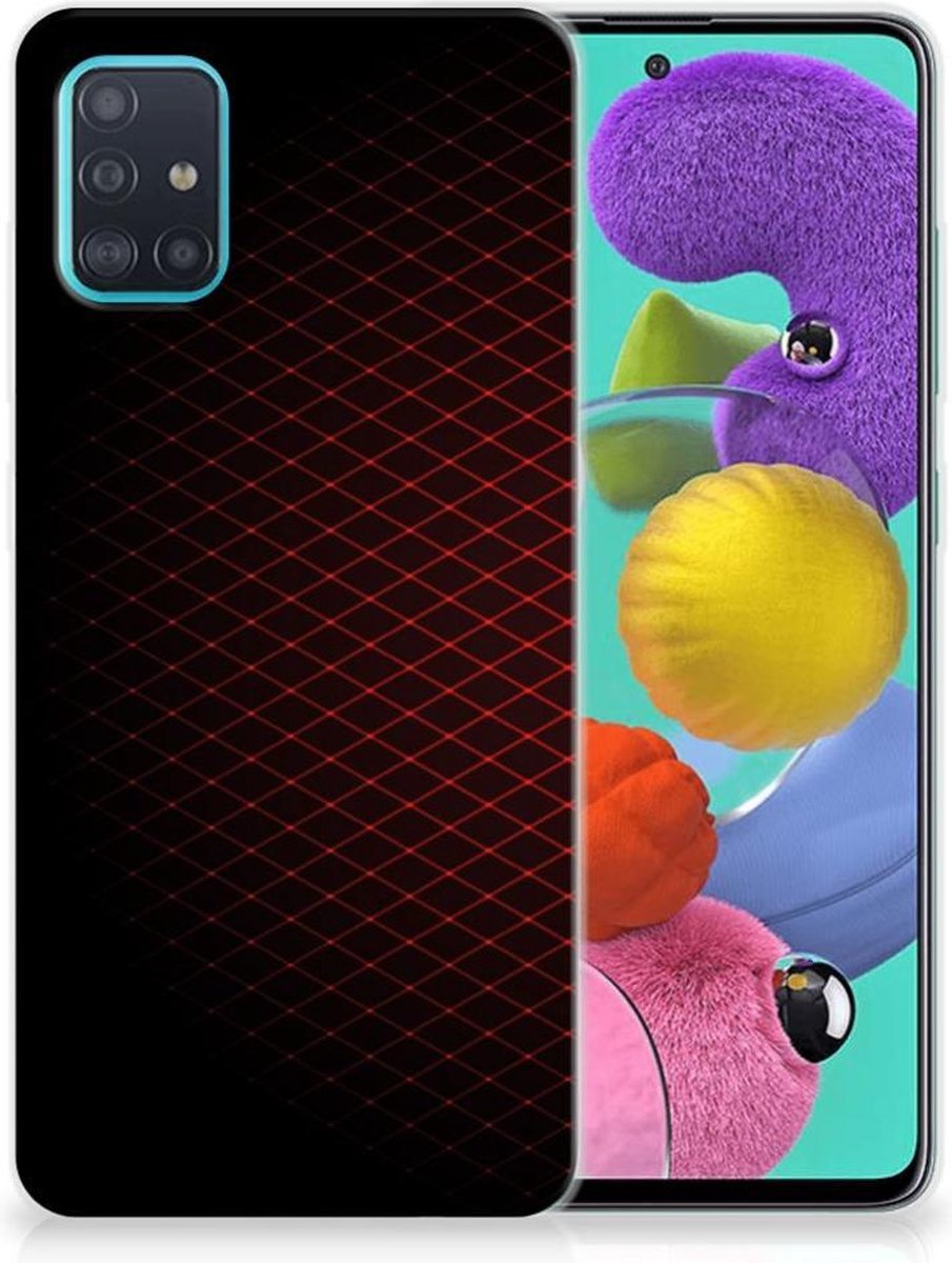 Samsung Galaxy A51 TPU bumper Geruit Rood