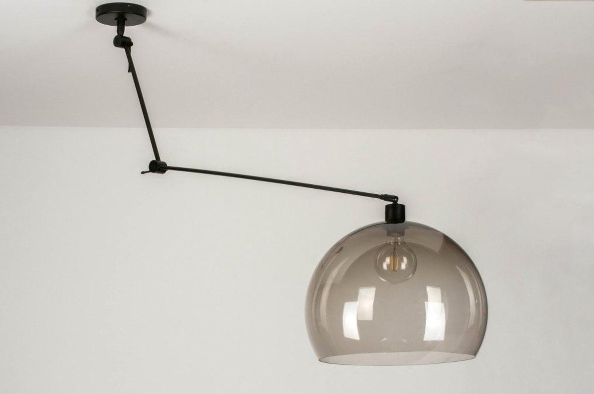 Lumidora Hanglamp 30749 - E27 - Zwart - Bruin - Kunststof - ⌀ 38 cm |  bol.com