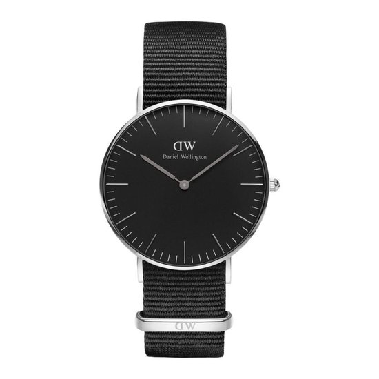 Daniel Wellington Classic Black Cornwall horloge  (36 mm) - Zwart
