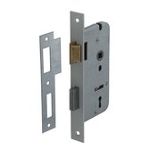 Nemef 66/2 rechts - Slot afsluitbaar met sleutel - Voor binnendeuren - Doornmaat 50mm - Met sluitplaat - Met 2 sleutels