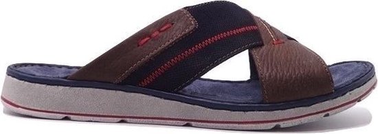 Rohde Heren Slippers 5980 Blauw Bruin | bol.com