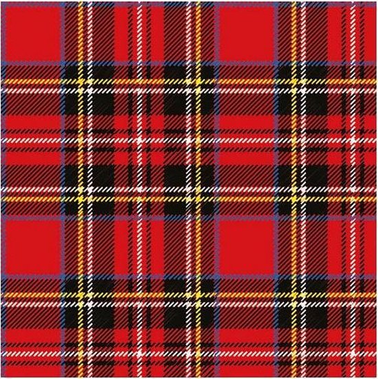 40x Rode Schotse ruit servetten 33 x 33 cm - papieren wegwerp servetjes -  Rood/Schotse... | bol.com