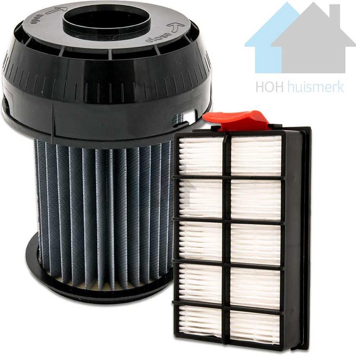 Stofzuiger HEPA filterset (2-delig) - Geschikt voor Bosch / Siemens - Roxx'x 00649841, 649841, 570324, 00570324