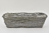 Rieten Manden Verschillende Vormen - Mand ''jane'' Rechthoek Grijs S 43x14x13cm