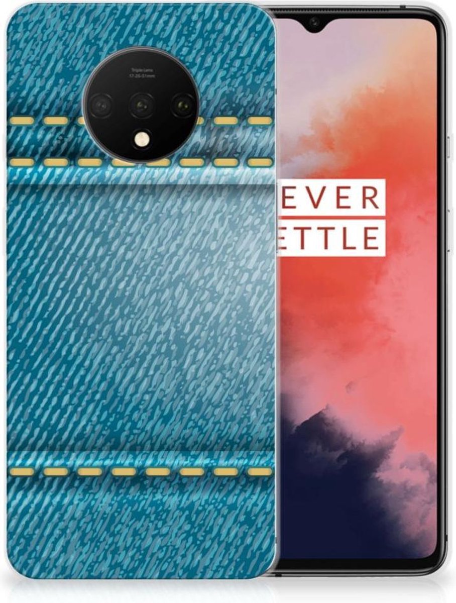 TPU Hoesje voor OnePlus 7T Silicone Back Cover Jeans