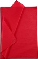 Tissuepapier, vel 50x70 cm, 14 gr, rood, 25vellen