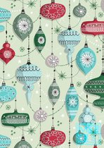 Cadeaupapier Kerstmis: Retro Christmas K691671-2- Breedte 40 cm - m lang - Breedte 40  cm - K691671-2-40cm