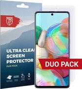 Rosso Screen Protector Ultra Clear Duo Pack Geschikt voor Samsung Galaxy A71 | TPU Folie | Case Friendly | 2 Stuks