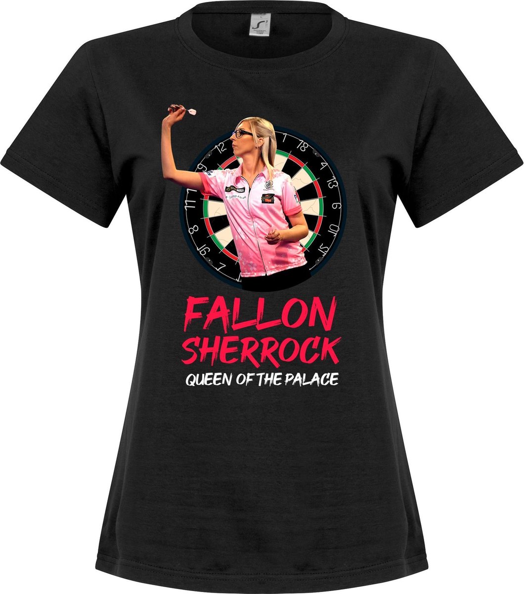 Fallon Sherrock Darts Dames Tshirt Zwart XL