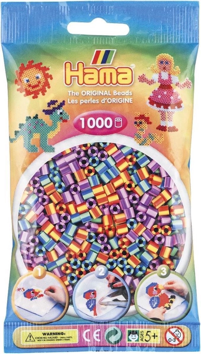 Hama Strijkkralen 1000 Stuks 2 Kleurig Gemixed