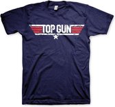 TOP GUN - T-Shirt Distressed Logo - Navy (XL)