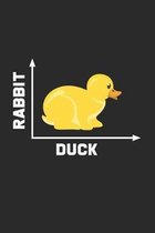 Rabbit duck: 6x9 RabbitBunny - dotgrid - dot grid paper - notebook - notes