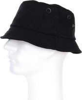 Chapeaux de pêcheur Zwart / chapeau de soleil - Chapeau d'été noir pour adultes 61 cm