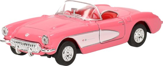 Speelgoed auto roze Chevrolet Corvette cabrio cm - Speelgoed schaalmodel... | bol.com
