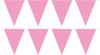 Pakket van 2x stuks vlaggenlijnen XXL licht roze 10 meter - Roze meisjes geboren/geboorte thema feestartikelen/versiering