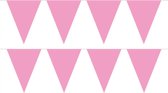 Paquet de 2x banderoles XXL rose clair 10 mètres - Fournitures de fête à thème / décoration pour filles roses nées / naissance