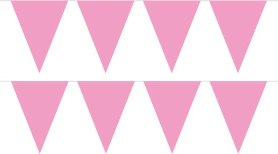 Paquet de 2x banderoles XXL rose clair 10 mètres - Fournitures de fête à thème / décoration pour filles roses nées / naissance
