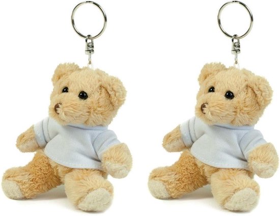 genezen statistieken achterzijde Set van 2x stuks teddybeer/beren sleutelhangers 10 cm - Kleine dieren  knuffels | bol.com