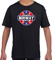 Have fear Norway is here / Noorwegen supporter t-shirt zwart voor kids M (134-140)