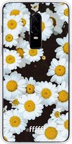 OnePlus 6 Hoesje Transparant TPU Case - Daisies #ffffff