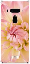 HTC U12+ Hoesje Transparant TPU Case - Pink Petals #ffffff