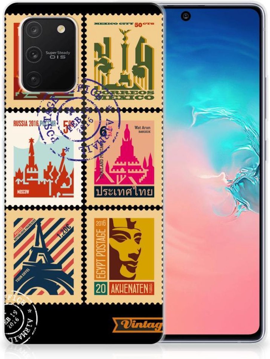 Samsung Galaxy S10 Lite Siliconen Back Cover Postzegels