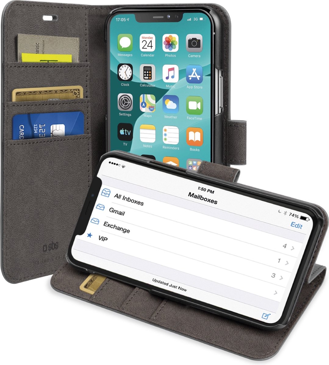 SBS Mobile Wallet Case iPhone 11 Pro Max - Zwart