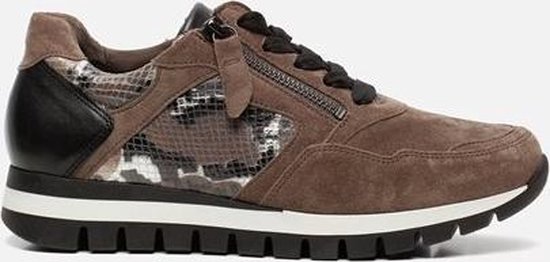 Gabor 56.438.30 Dames Sneakers - Zwart/ Bruin - Maat 37.5 | bol.com