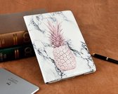 P.C.K. Hoesje/Boekhoesje/Bookcover/Bookcase/Book draaibaar Ananas geschikt voor Apple iPad AIR/AIR2/2017/2018 MET PEN EN GLASFOLIE