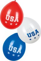 18x USA themafeest ballonnen 25 cm Amerika versiering - Feestversiering en decoraties