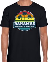 Bahamas zomer t-shirt / shirt Bahamas bikini beach party voor heren - zwart - Bahamas beach party outfit / vakantie kleding /  strandfeest shirt L