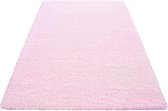 Hoogpolig vloerkleed Life - roze - 80x150 cm
