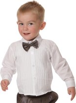 Babyoverhemd  gesmogd wit met lange mouwen-92
