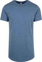 Urban Classics Heren Tshirt -M- Shaped Melange Long Blauw