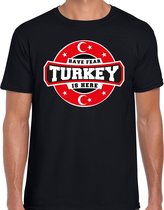 Have fear Turkey is here / Turkije supporter t-shirt zwart voor heren XL