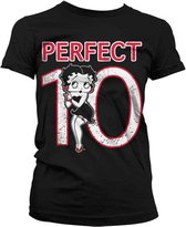 Betty Boop Dames Tshirt -XL- Perfect 10 Zwart