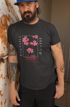 Don't Kill My Vibe Sakura T-Shirt | Japanse Bloemen Tattoo art | Urban Style Streetfashion Apparel | Geekchic | Unisex Maat XL Zwart