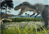 Dinosaurus T-Rex battlefield duo - Foto op Forex - 80 x 60 cm